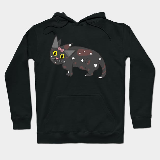 gray cat Hoodie by Caet